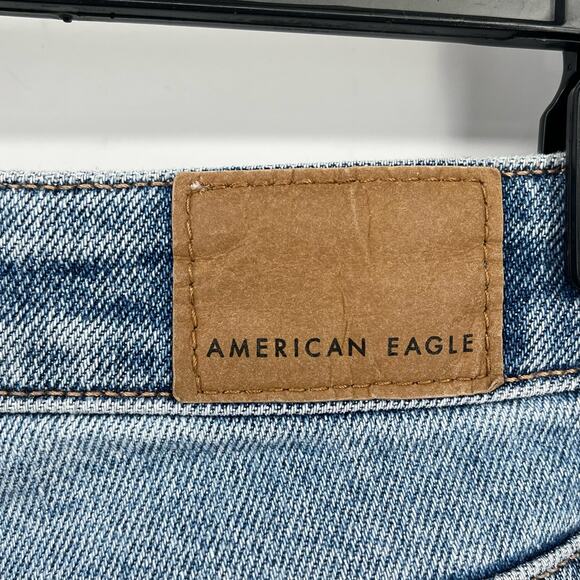 American Eagle Outfitters Mom Jeans Womens Size 0 Roll Up Cuff Distressed Frayed - Picture 6 of 7